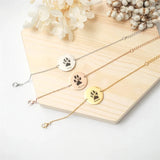 Personalized Paw Print Bracelet Custom Name Dog Cat Nose Paw Print