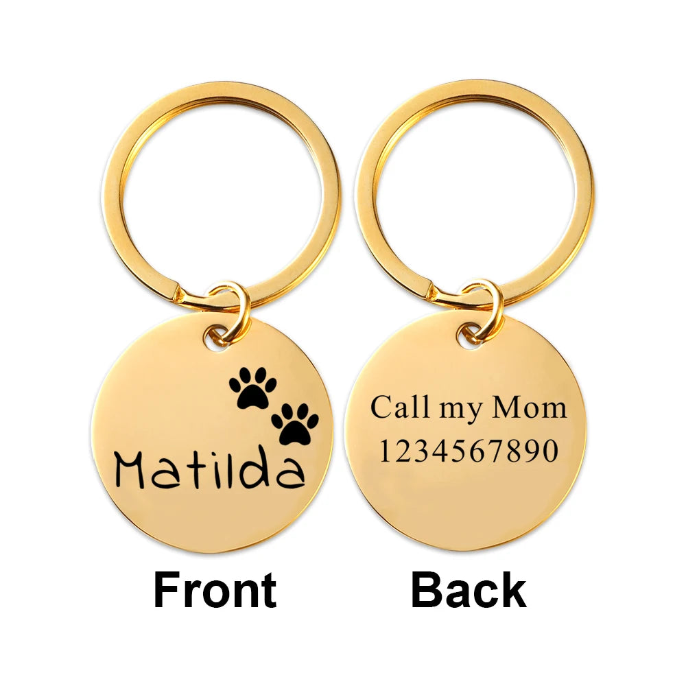 Engraved Pet Dog ID Tag Personalized Cat Puppy ID Tag Pet Dog Collar Accessories