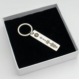 Engraved Voice Keychain Circle Key Chain Couple Jewelry