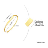 Engraved Women Bracelets Cuff Bangle Name Coordinate Personalized Female