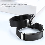 Engraved Stainless Steel Mesh Watch Wristband for Men