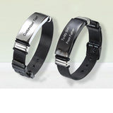 Engraved Stainless Steel Mesh Watch Wristband for Men