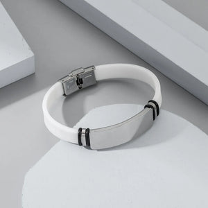 Engraving DIY ID Bracelets Silicone Personalized Wristband Gift