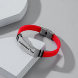 Engraving DIY ID Bracelets Silicone Personalized Wristband Gift
