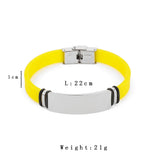 Engraving DIY ID Bracelets Silicone Personalized Wristband Gift