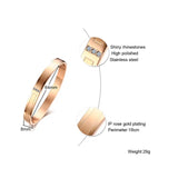 Engraved Stainless Steel Bracelet, Rose or Silver Jewelry