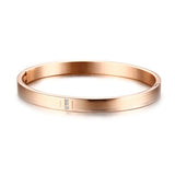 Engraved Stainless Steel Bracelet, Rose or Silver Jewelry