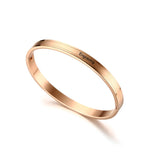 Engraved Stainless Steel Bracelet, Rose or Silver Jewelry