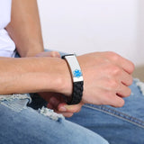 Engraving Name Disease Info Emergency ID Bracelet Men Silicone Medical Alert