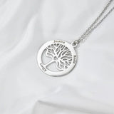 Personalized Stainless Steel Tree of Life Necklace