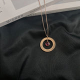 Personalized Birthstone Pendant Necklace Stainless Steel Jewelry