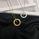 Personalized Birthstone Pendant Necklace Stainless Steel Jewelry