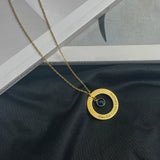 Personalized Birthstone Pendant Necklace Stainless Steel Jewelry