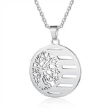 Personalized Tree of Life Stainless Steel Necklace for Women