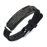 Engraved Silicone Bracelet for Son Daughter Husband Wife Inspirational Wristband