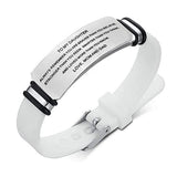 Engraved Silicone Bracelet for Son Daughter Husband Wife Inspirational Wristband