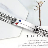 Medical Bracelet Emergency ID Men Jewelry TYPE 1 DIABETES ALLERGY