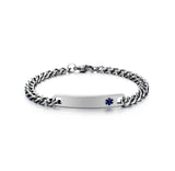 Medical Bracelet Emergency ID Men Jewelry TYPE 1 DIABETES ALLERGY