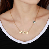 Evil Eye Name Necklace Personalized Charms Necklace