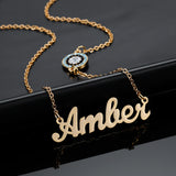Evil Eye Name Necklace Personalized Charms Necklace