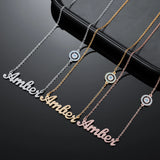 Evil Eye Name Necklace Personalized Charms Necklace