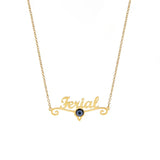 Custom Evil Eye Name Necklace for Women Stainless Steel Nameplate Pendant
