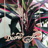 Heart Name Nameplate Stainless Steel Necklaces Women?s Personalized Letter Jewel