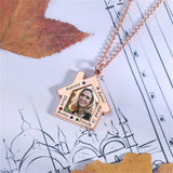 Personalized Family Birthstone Necklace with Engraving