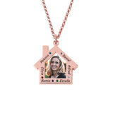Personalized Family Birthstone Necklace with Engraving