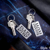 Daddy Engraved Letter Key Chain Personalized Family Couple Car keychain