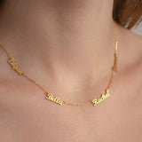 Family Names Necklace Personalized Stainless Steel Nameplate Jewellery