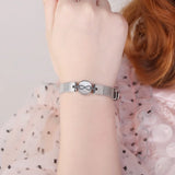 Family Name Bracelet Stainless Steel Rose Infinity Bracelet Watchband
