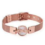 Family Name Bracelet Stainless Steel Rose Infinity Bracelet Watchband