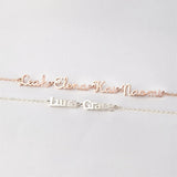 Family Name Bracelet Stainless Steel Chain Love Gift Adjustable Length