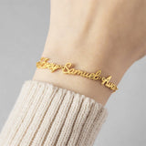 Family Name Bracelet Stainless Steel Chain Love Gift Adjustable Length