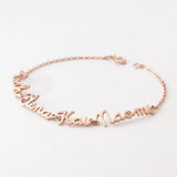 Family Name Bracelet Stainless Steel Chain Love Gift Adjustable Length