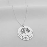 Personalized Family Name Tree of Life Necklace