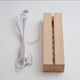 Personalized Family Name Table Lamp - Acrylic Board USB LED Night Light