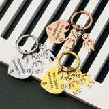 Family Names Keychain Personalized Fathers Gift