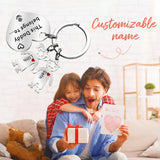 Family Names Keychain Personalized Fathers Gift