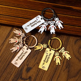 Family Names Keychain This Daddy Belongs to Keychain Personalized Fathers Gift