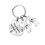 Family Names Keychain Personalized Fathers Gift
