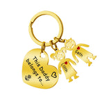 Family Names Keychain Personalized Fathers Gift