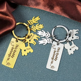 Family Names Keychain with Pet Cust Personalized Gift