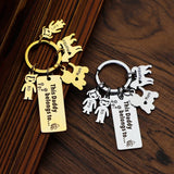 Family Names Keychain with Pet Cust Personalized Gift