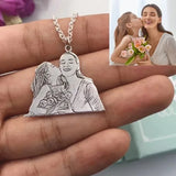 Family Photo Necklace Personalized Portrait Necklace