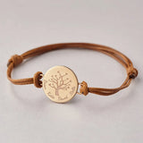 Family Tree Name Bracelet Stainless Steel Adjustable