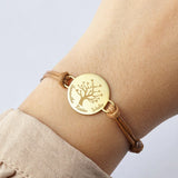 Family Tree Name Bracelet Stainless Steel Adjustable