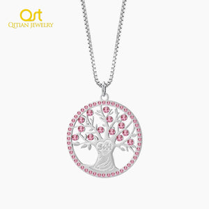Family Tree Of Life Initials Name Necklace For Women
