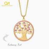 Family Tree Of Life Initials Name Necklace For Women